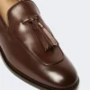 Tasselled leather loafers, cocoa Tasselled leather loafers, cocoa