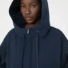Technical fabric windbreaker, navy
