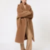 Teddy bear icon coat, camel