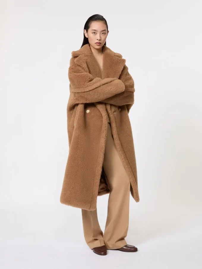 Teddy bear icon coat, camel
