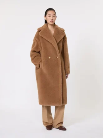 Teddy bear icon coat, camel