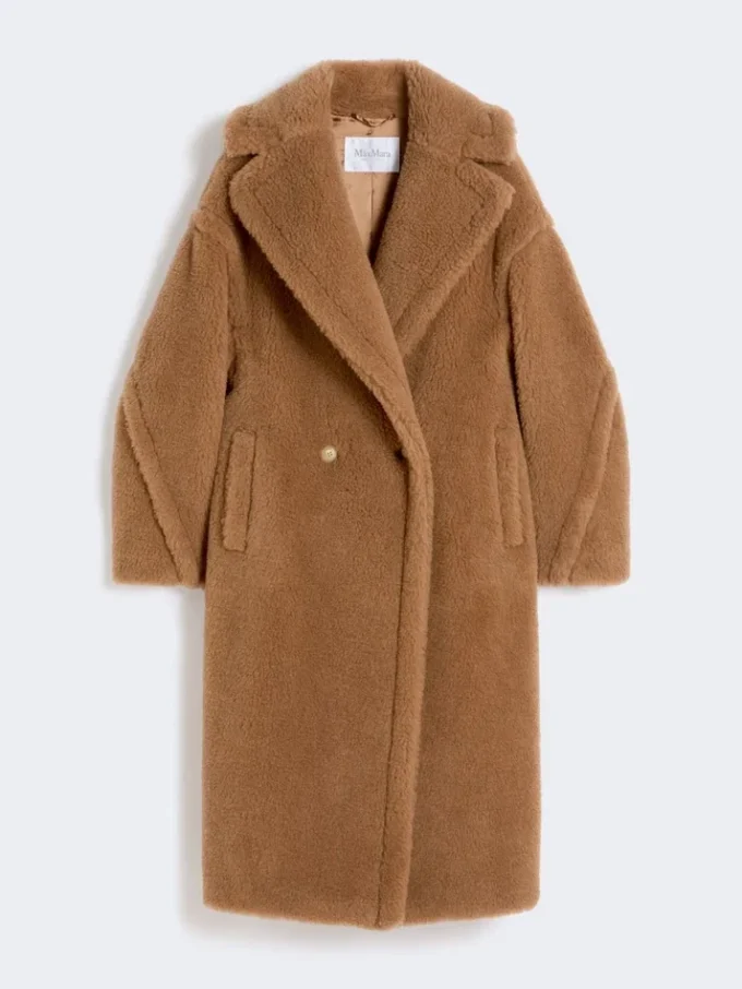 Teddy bear icon coat, camel