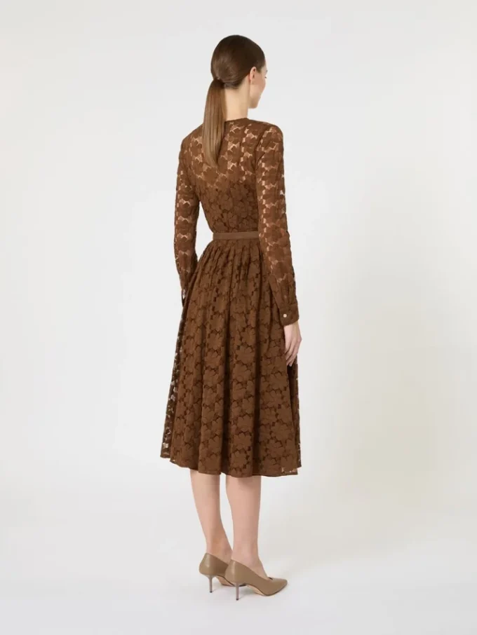 Tulle midi dress, chocolate