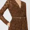 Tulle midi dress, chocolate