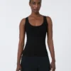 Viscose-blend yarn top, black Viscose-blend yarn top, black