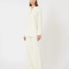 Viscose crepe knit trousers, ivory Viscose crepe knit trousers, ivory