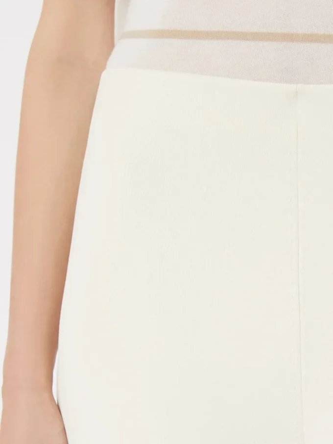 Viscose crepe knit trousers, ivory Viscose crepe knit trousers, ivory