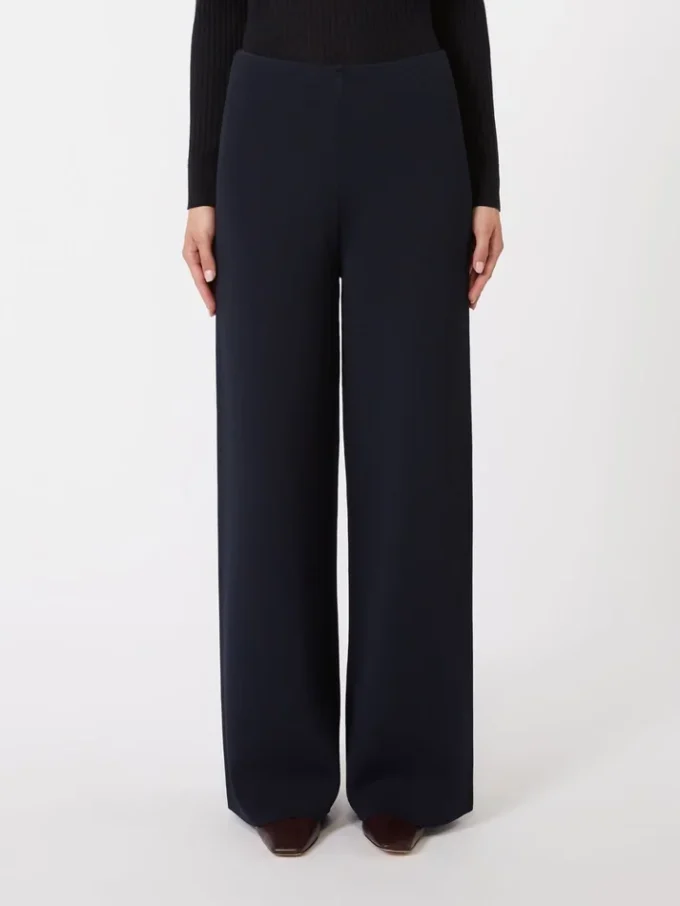 Viscose crepe knit trousers, ultramarine Viscose crepe knit trousers, ultramarine