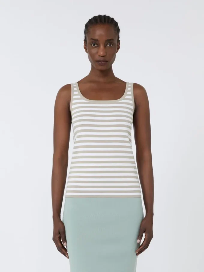 Viscose crepe yarn sleeveless jumper, pink