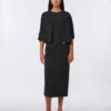 Viscose jersey boxy jacket, black Viscose jersey boxy jacket, black