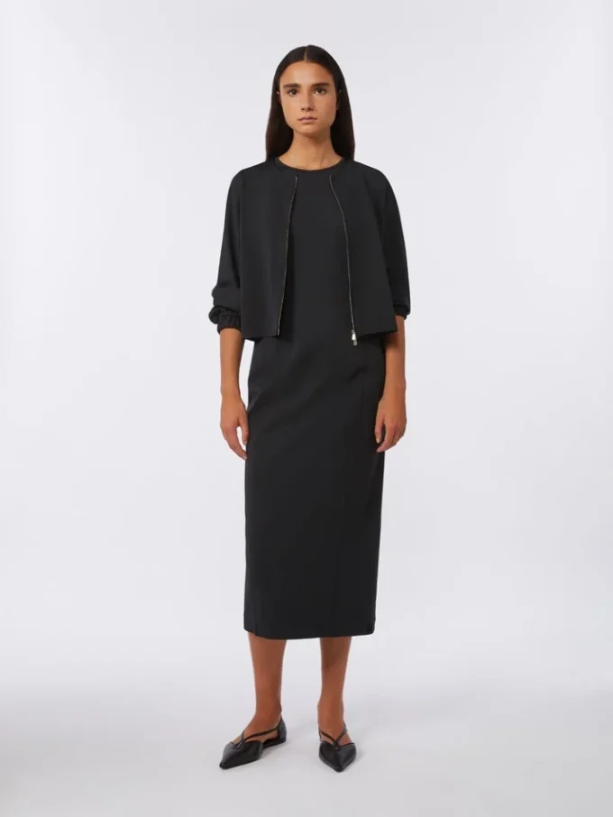 Viscose jersey boxy jacket, black Viscose jersey boxy jacket, black