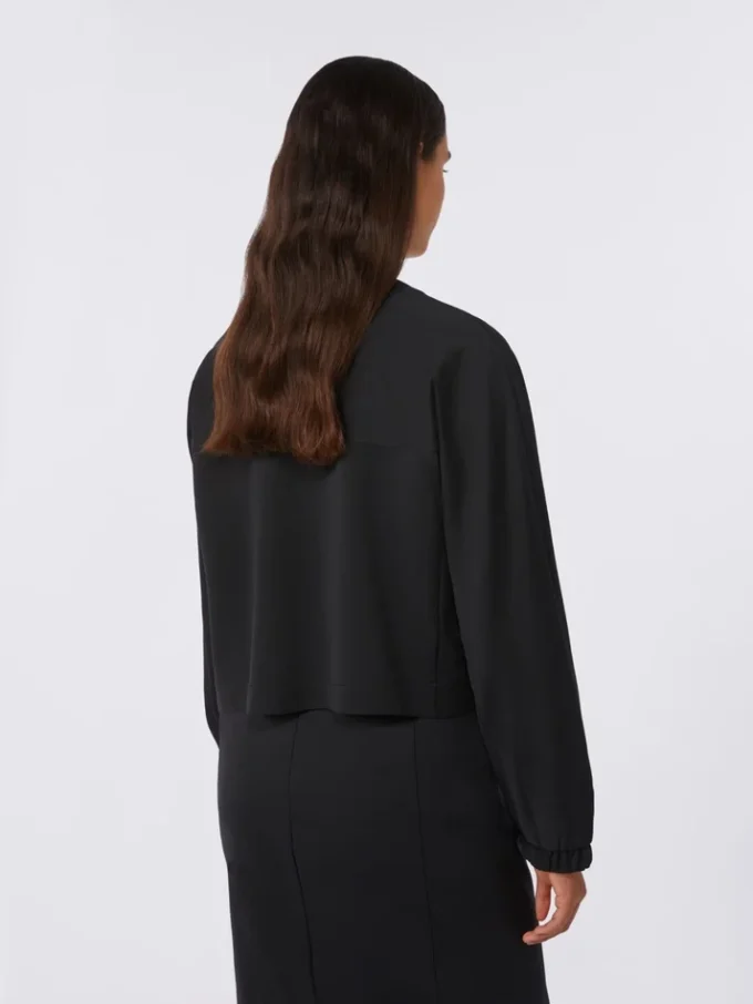 Viscose jersey boxy jacket, black Viscose jersey boxy jacket, black