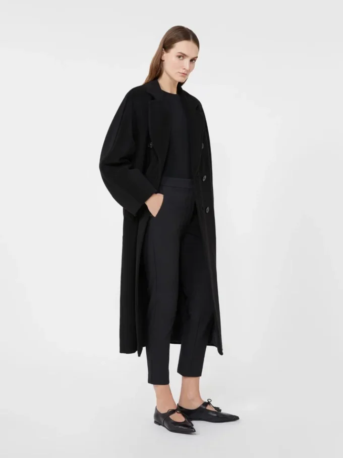 Viscose jersey trousers, black