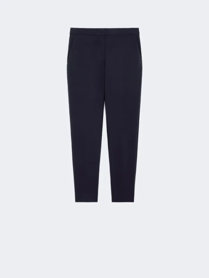 Viscose jersey trousers, ultramarine