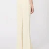 Viscose trousers, light yellow