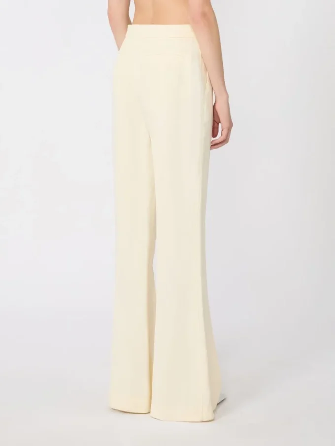 Viscose trousers, light yellow