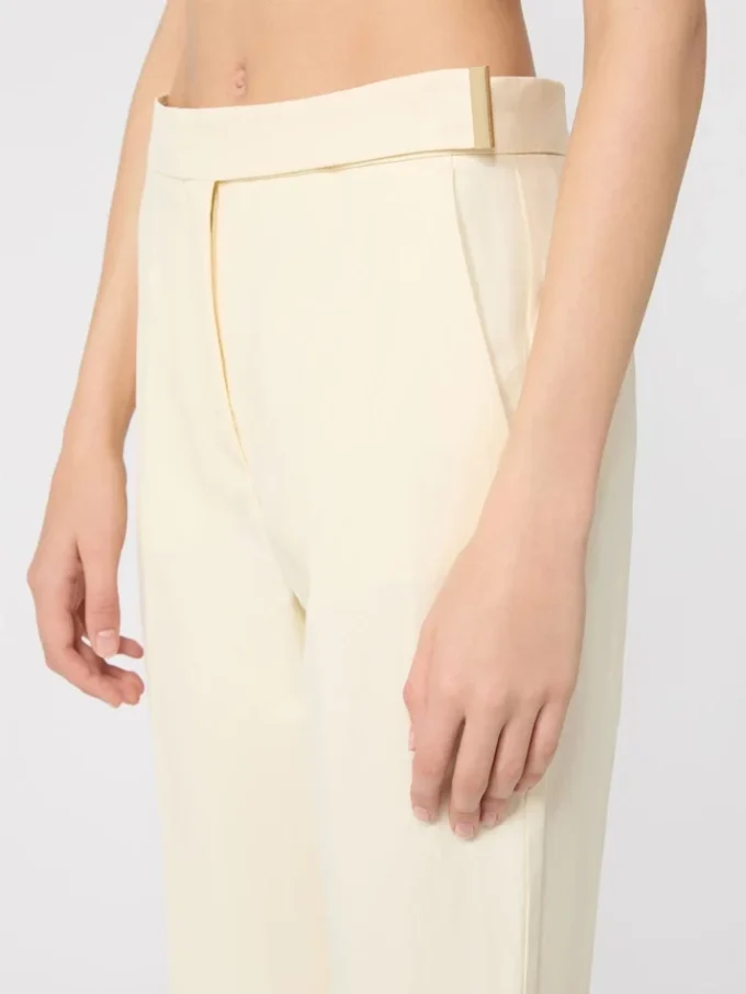 Viscose trousers, light yellow