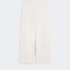 Washed cotton trousers, natural