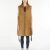 Water-repellent canvas gilet, caramel