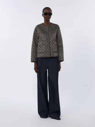 Water-repellent canvas padded jacket, dark grey