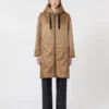 Water-repellent canvas padded parka, camel Water-repellent canvas padded parka, camel