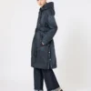 Water-repellent canvas padded parka, midnightblue