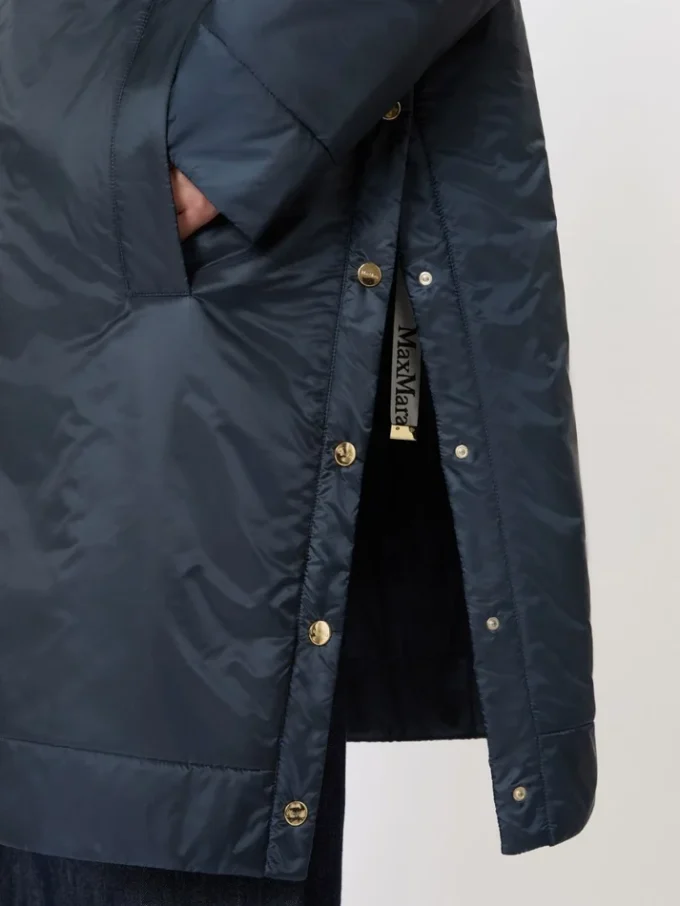 Water-repellent canvas padded parka, midnightblue