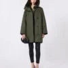 Water-repellent canvas parka, kaki