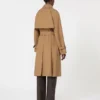 Water-repellent cotton-blend trench coat, brown