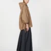 Water-repellent taffeta jacket, camel