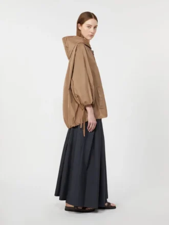 Water-repellent taffeta jacket, camel