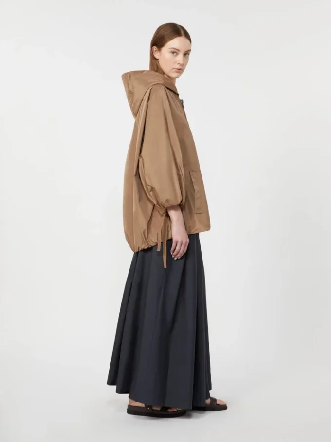 Water-repellent taffeta jacket, camel