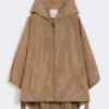 Water-repellent taffeta jacket, camel