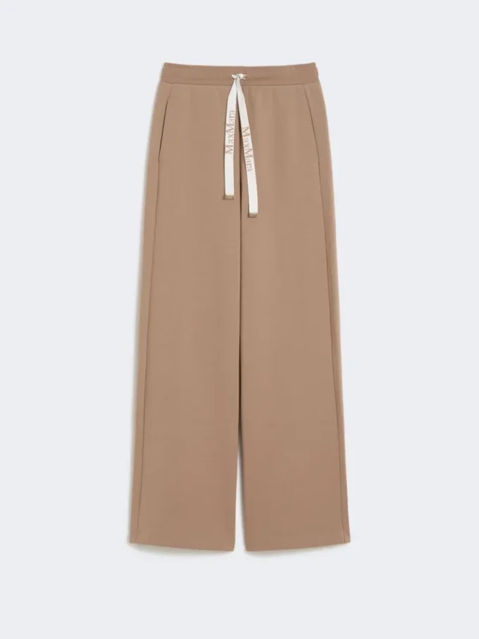 Wide-fit jersey trousers, camel Wide-fit jersey trousers, camel
