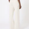 Wide-fit jersey trousers, ecru
