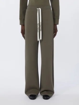 Wide-fit jersey trousers, kaki