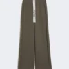 Wide-fit jersey trousers, kaki