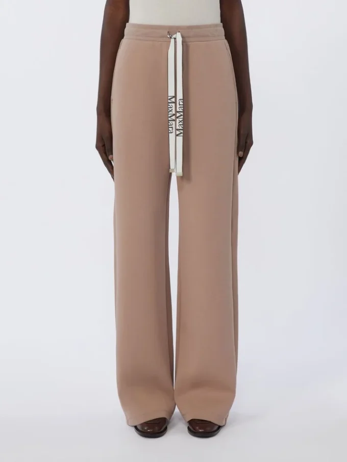 Wide-fit jersey trousers, pink