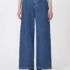 Wide-leg denim jeans, midnightblue