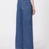 Wide-leg denim jeans, midnightblue