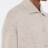 Wool and cashmere cardigan, beige