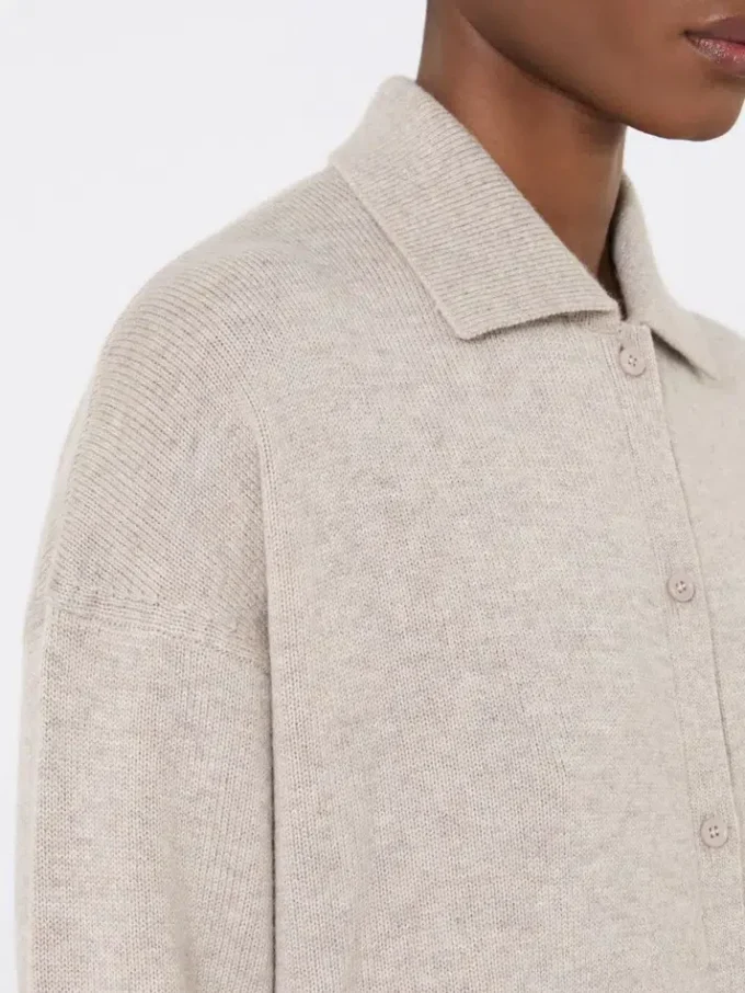 Wool and cashmere cardigan, beige