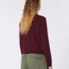 Wool and cashmere cardigan, bordeaux