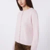 Wool and cashmere cardigan, pink