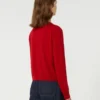Wool and cashmere cardigan, red