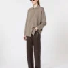 Wool and cashmere cardigan, turtledove