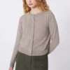 Wool and cashmere cardigan, turtledove