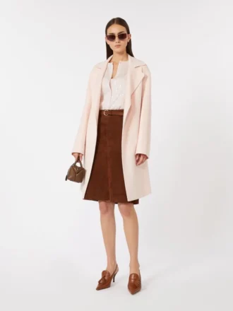 Wool and cashmere coat, pink