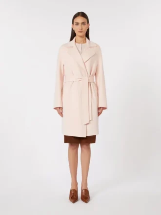 Wool and cashmere coat, pink