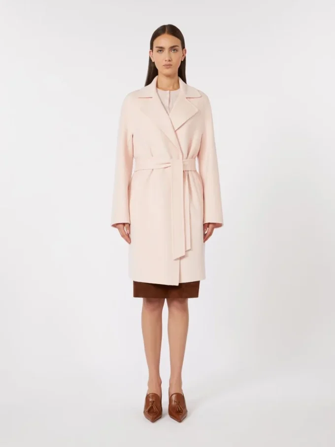 Wool and cashmere coat, pink